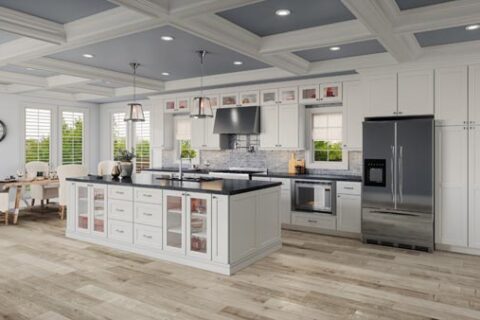 white cabinets in kitchen