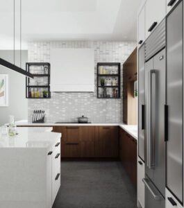 Walnut Pearl Contemporary Kitchen 7